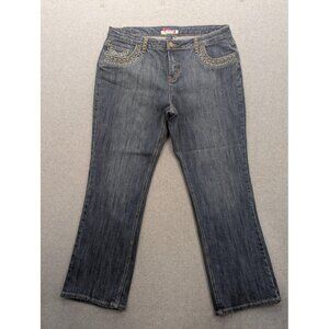 Wak Jeans Bootcut Jeans Womens 20W Blue Embellished Studded Rhinestone Pockets